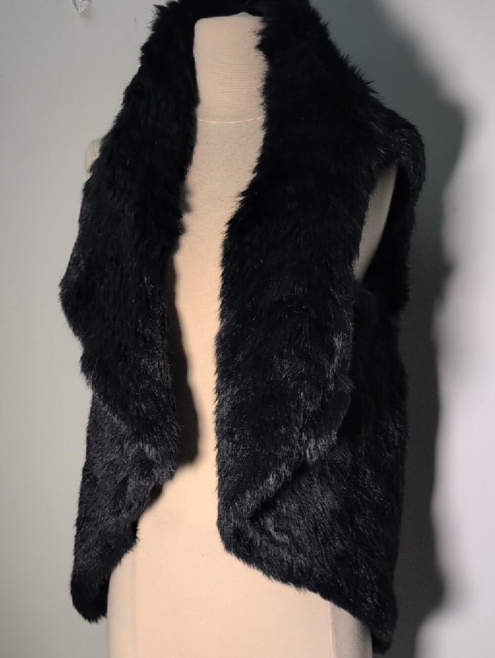 Yves Salomon Vest Womens  Real Fur Dyed Rabbit Fur Open France Size 36 4 US